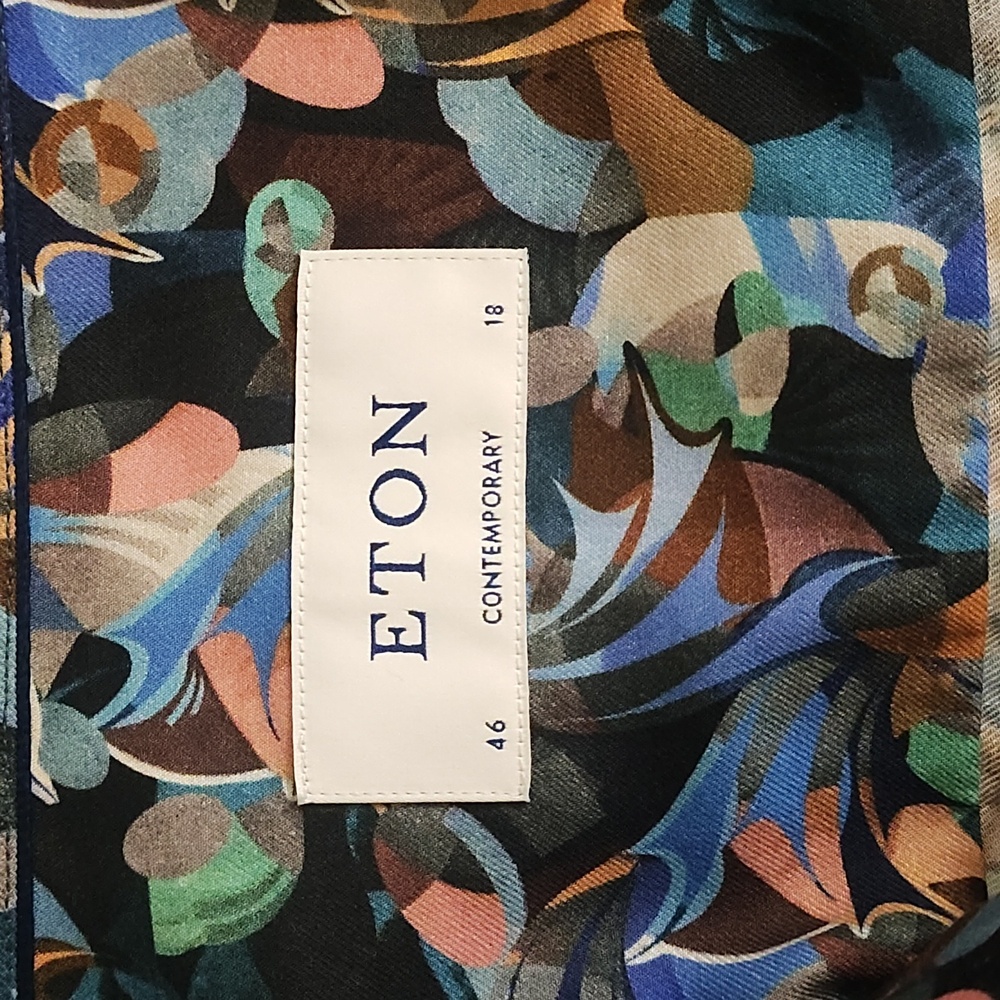 NWOT ETON Multicolor Floral Shirt - Picture 3 of 9